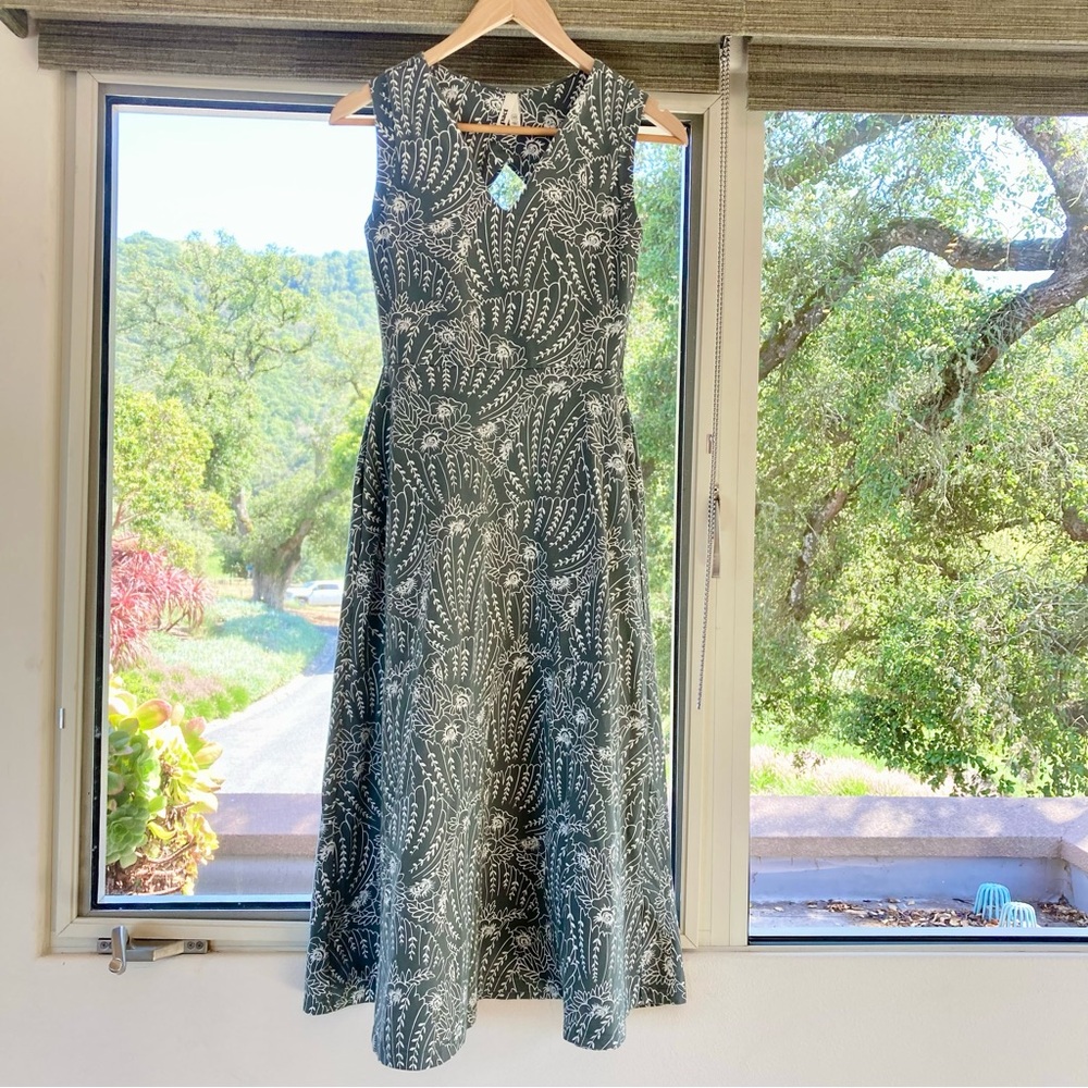 Pact organic cotton NWOT green dress never worn